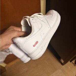 Supreme White and Red Men's Sneakers
